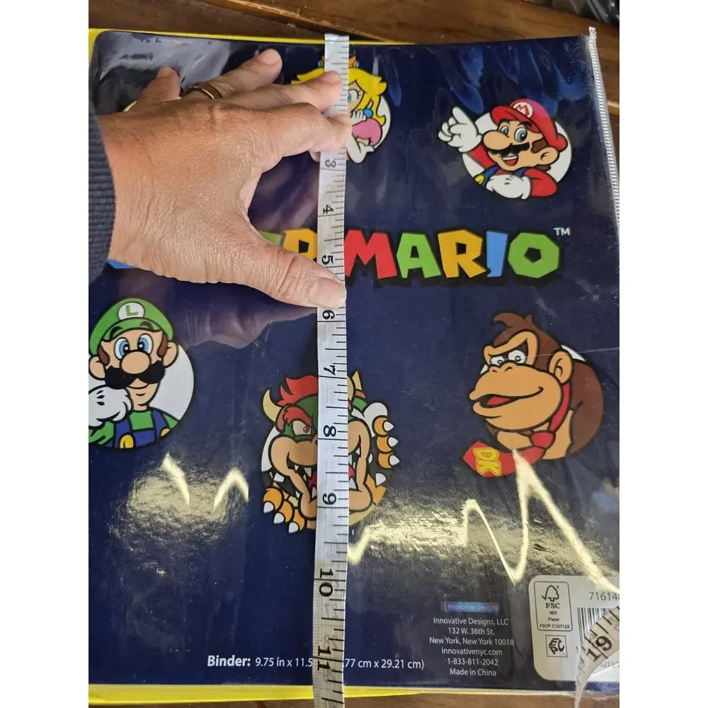 Super Mario Binder & Folder Pre-owned Blue School